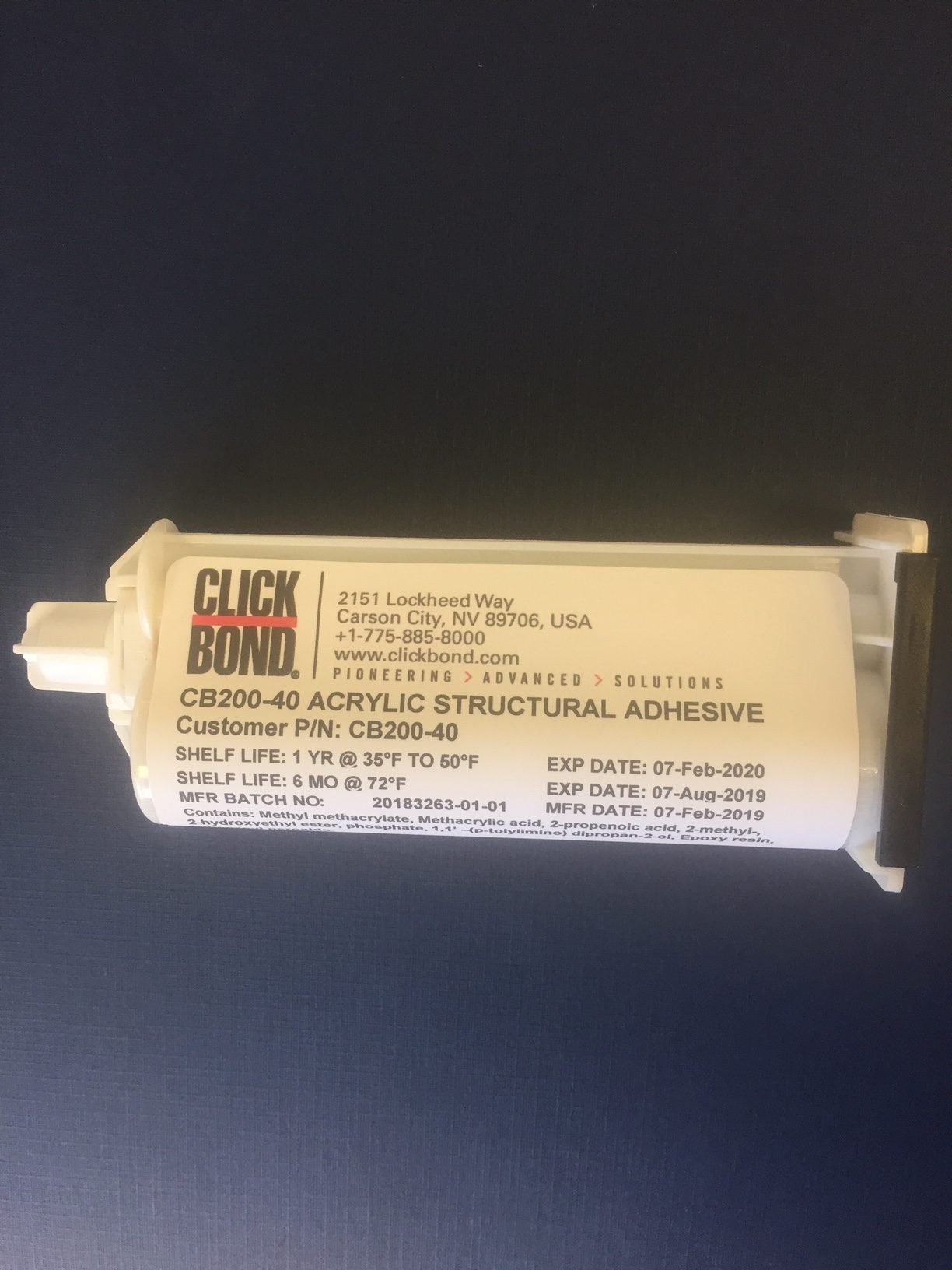 CLICKBOND CB200-40 Acrylic Structural Adhesive